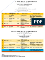 Jadwal Ujian Sidang STT Anugrah Indonesia 2 September 2020