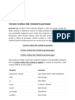 Cuvinte Traduse Din Română În Germană Germana - Xyz