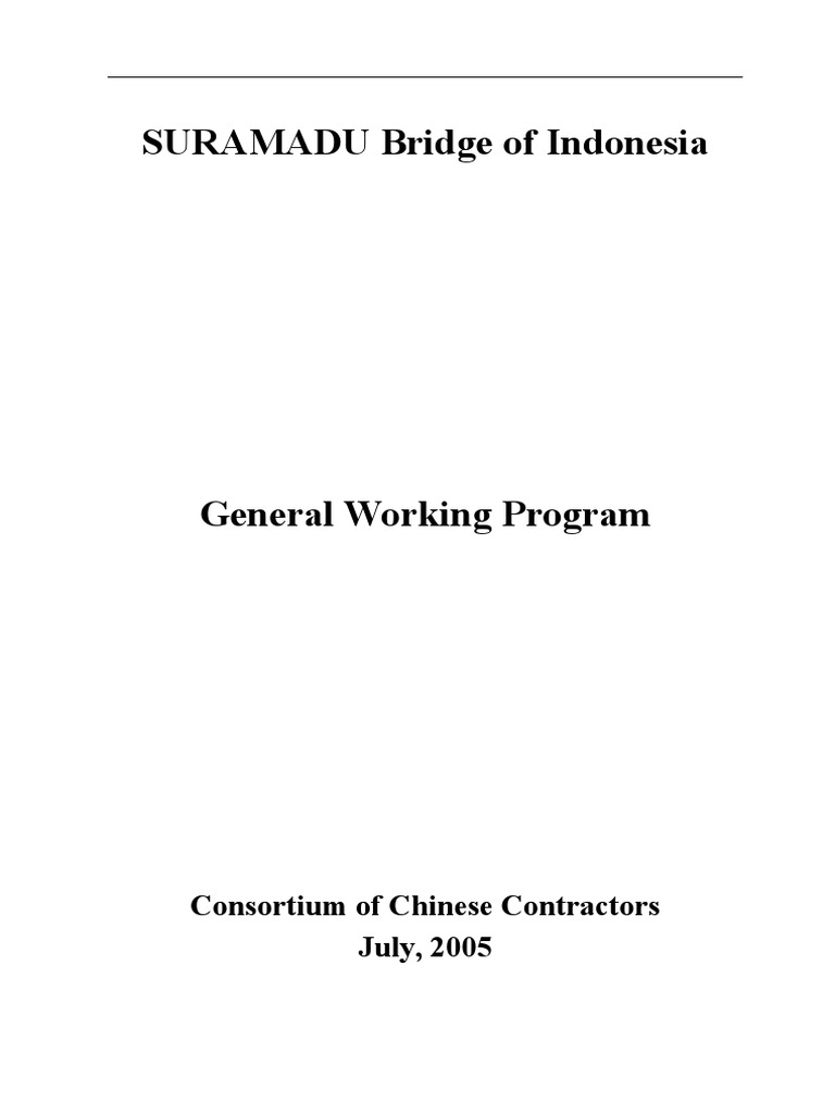 General Working Program English | PDF | Deep Foundation | Quality Assurance