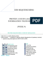 Protein Sequenching: Protein and Dna-Based Information Technology (WEEK 9)