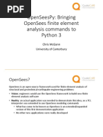 Openseespy: Bringing Opensees Finite Element Analysis Commands To Python 3