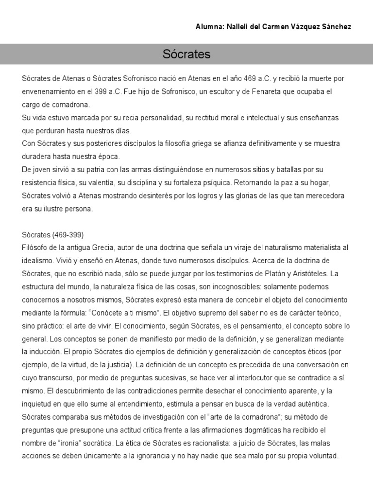 Socrates Y Platón Pdf Sócrates Platón