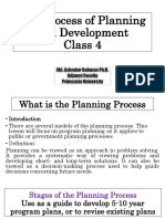Class 4, The Process of Planning and Development Course 3803