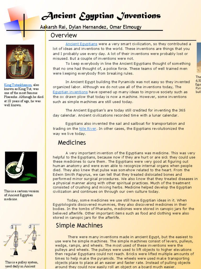 Key Inventions of Ancient Egypt | PDF | Ancient Egyptian Religion ...