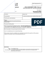 Department of Engineering Risk Assessment Form - This Is An Active Document and Must Be Maintained