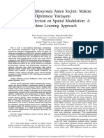 Uzaysal Modülasyonda Anten Seçimi: Makine Ö Grenmesi Yakla Sımı Antenna Selection On Spatial Modulation: A Machine Learning Approach