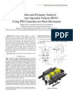 Simulation and Dynamic Analysis of Remotely Operated Vehicle (ROV) Using PID Controller For Pitch Movement