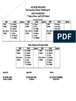 SAN FELIPE NERI PARISH Sanitation Ministry Schedule for April 18, 2021