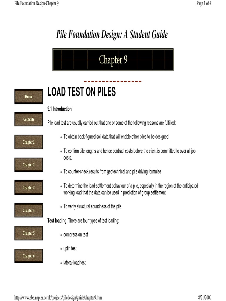 Pile Foundation Design Chapter 9a | PDF | Deep Foundation ...