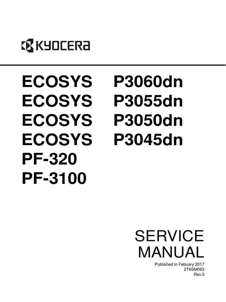 P3060dn P3055dn P3050dn P3045dn Service Manual | PDF | Computer.