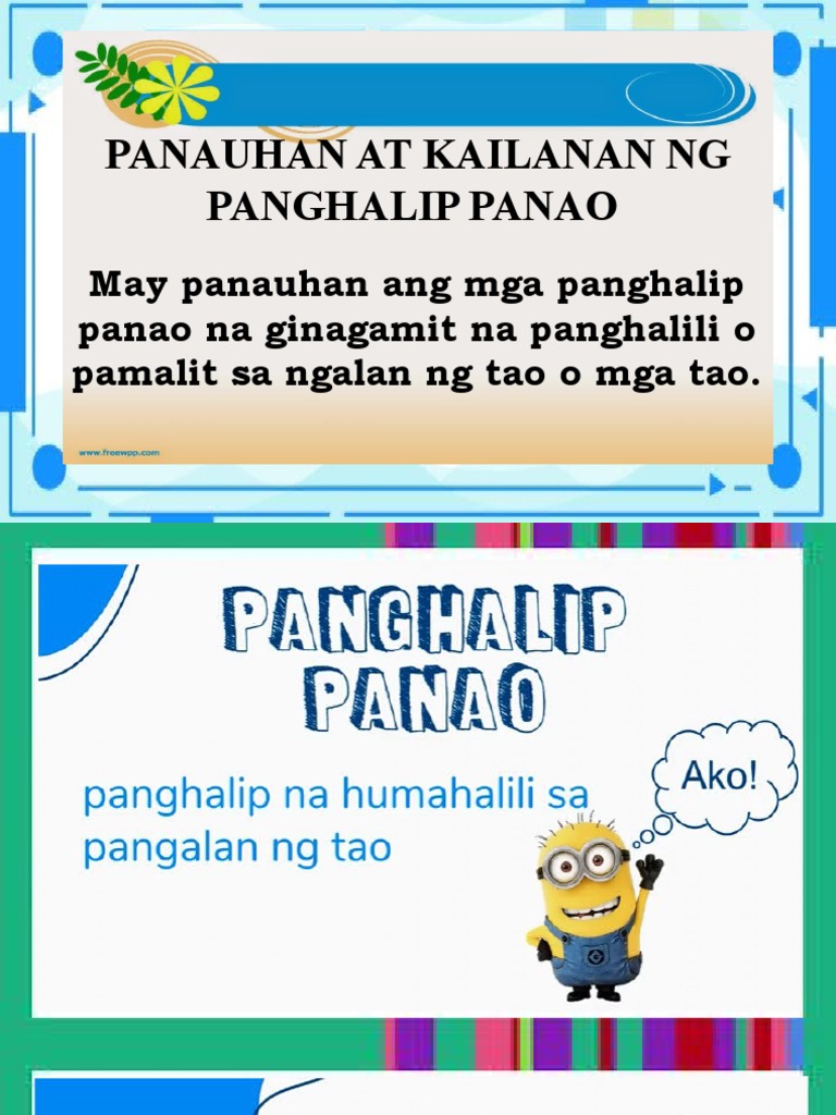 Panauhan at Kailanan NG Panghalip Panao | PDF