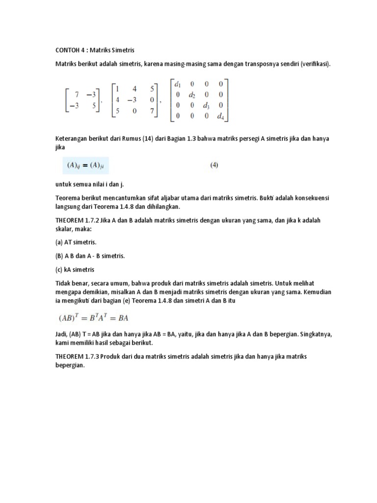 Matriks Simetris | PDF