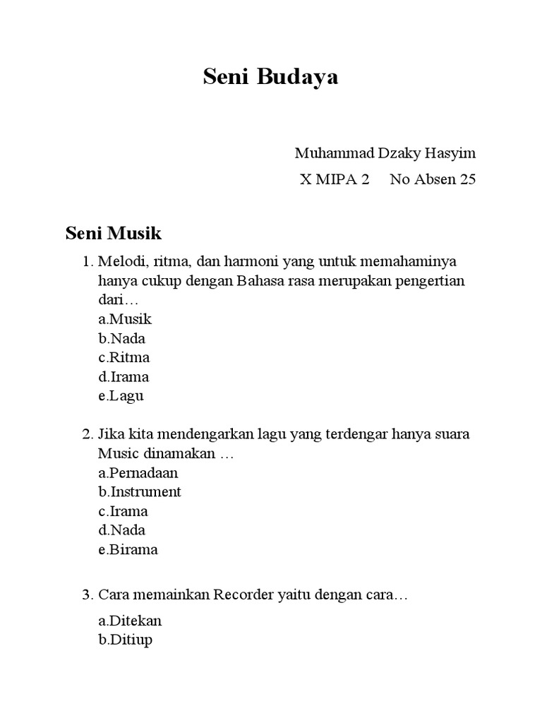 Seni Budaya Pdf