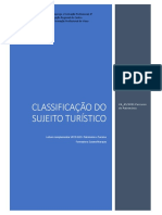 Classificação do sujeito turístico - leitura complementar