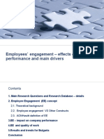 Employees' Engagement - Effects On Business Performance and Main Drivers