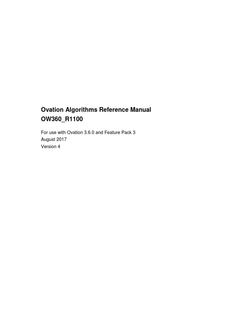 OW360 - R1100 - Ovation Algorithms Reference Manual | PDF | Input ...