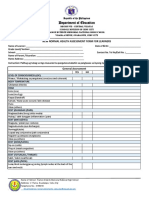 Department of Education: New Normal Health Assessment Form For Learners