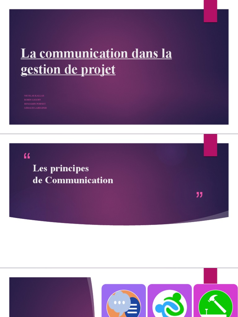 Communication efficace en gestion de projet | PDF | Gestion de projet ...