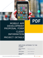 Mobile App Development Proposal Form Client Information Project Details