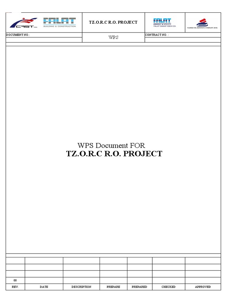WPS for TZ.O.R.C R.O. Project | PDF | Technology & Engineering