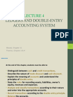 Ledgers and Double-Entry Accounting System: Woods, Chapter 11 Thomas, Chapter 3 & 4