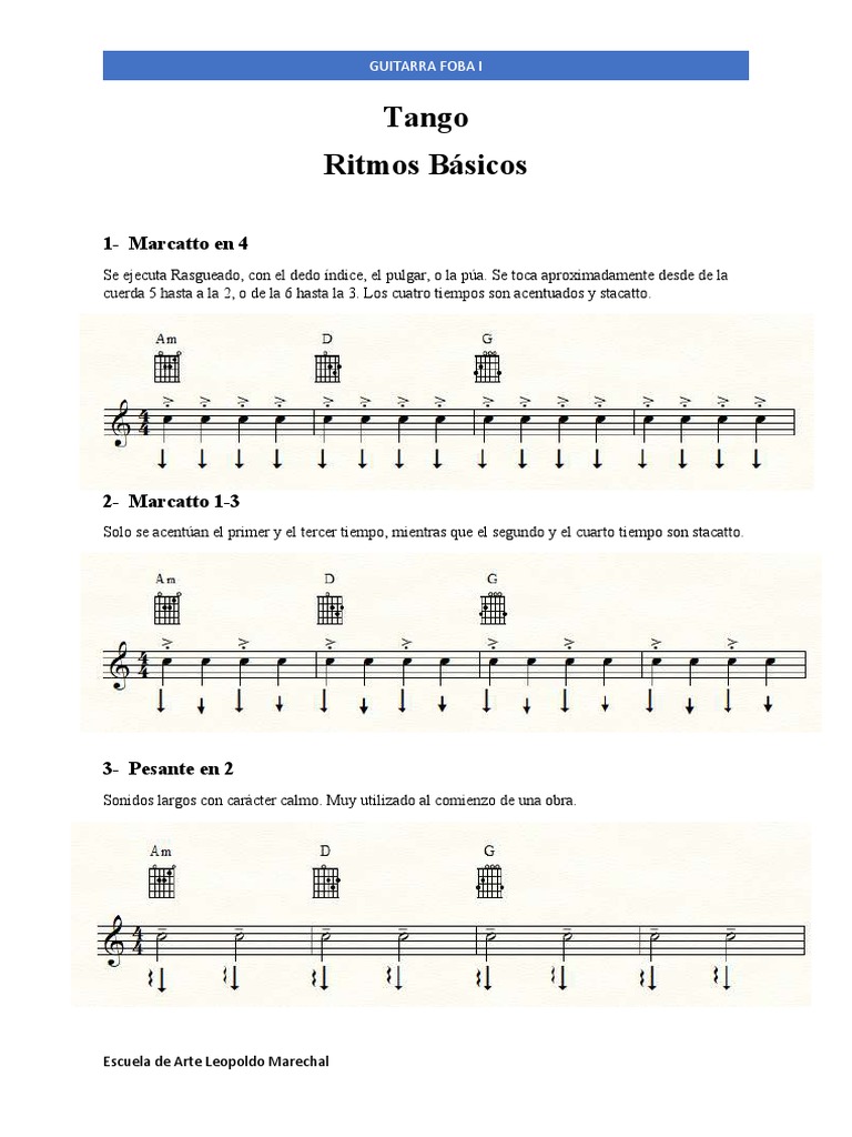 Ritmos Básicos de Tango | PDF