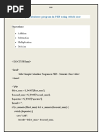 Write A Simple Calculator Program in PHP Using Switch Case