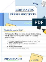 Understanding Persuasion Texts