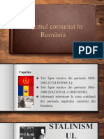 România Postbelică. Stalinism, Național-Comunism Și Disidență Anticomunistă. Construcția Democrației Postdecembriste