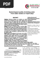 Download Bacteriological quality of drinking water from water vendors in Tripoli-Libya by Khalifa Sifaw Ghenghesh SN50355532 doc pdf