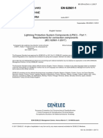 EN 62561-1 (2017) - Lightning Protection System Components LPSC. Part-1 - Requirements For Connection Components