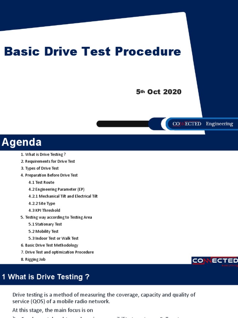 Basic Drive Test Procedure PDF Information And