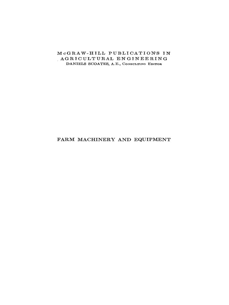 Farm Machinery and Equipment PDF Lever Friction