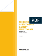 The Critical Nature of Stationary Battery Maintenance
