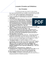 AP Macroeconomics Formulas and Definitions: Key Formulas