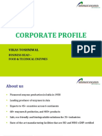 Leading Enzyme Producer's Corporate Profile