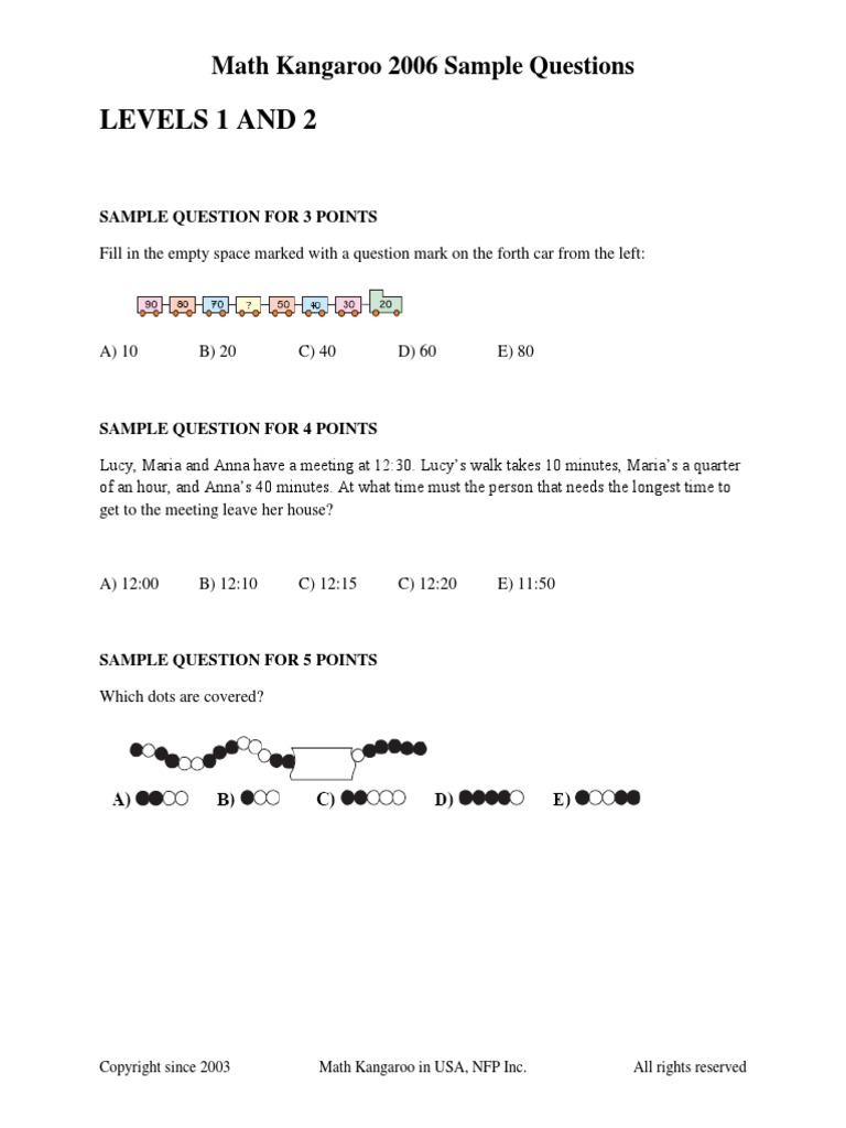 2006 MK Sample Questions NEW | PDF | Area | Euclid