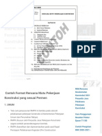 2 RMPK - RMK 2021 - Contoh Format Rencana Mutu Pekerjaan Konstruksi Yang Sesuai Permen