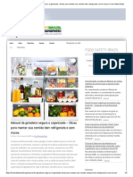 Manual Da Geladeira Segura e Organizada - Dicas para Manter Sua Comida Bem Refrigerada e Sem Riscos - Food Safety Brazil