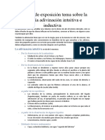 Apuntes de Exposicion Tema Sobre La Profecia Adivinación Intuitiva e Inductiva