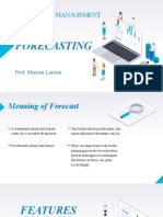 Forecasting: Operations Management Topic III