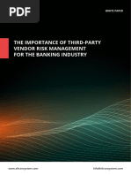 Third Party Vendor Risk Management For The Banking Industry