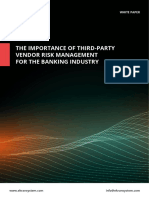 Third Party Vendor Risk Management For The Banking Industry