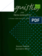 Frank Parker Kathryn Riley Linguistics For Non Linguists A Primer With Exercises 2e