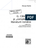 Mircea Martin G. Calinescu Si Complexele Literaturii Romane PDF