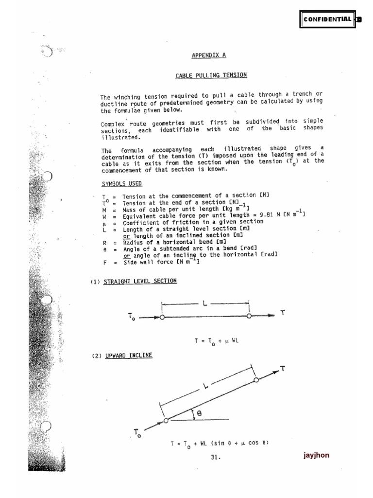 Cable Pulling Formulas | PDF