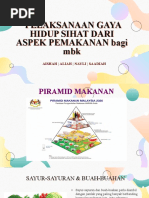 Pelaksanaan Gaya Hidup Sihat Dari Aspek Pemakanan Untuk MBK