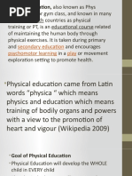 Physical Education, Also Known As Phys: Secondary Education Psychomotor Learning Play