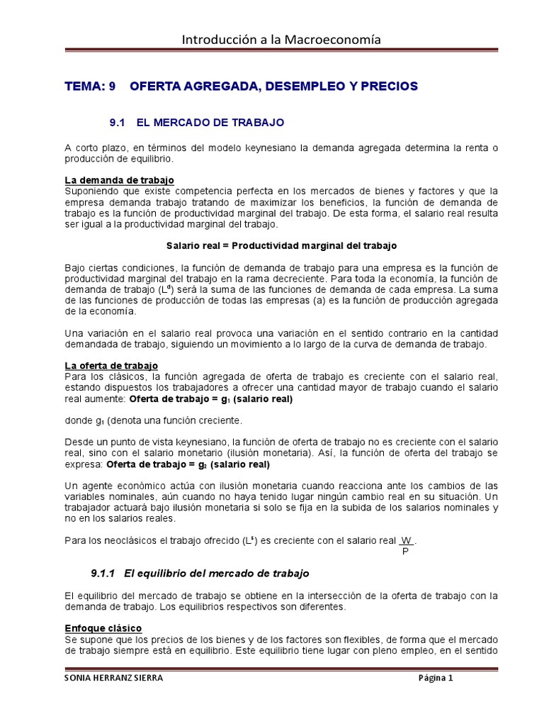 Oferta y Demanda Agregada en Macroeconomía | PDF | Curva de Phillips ...