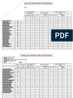 Planilla de Monitoreo Pedagógico